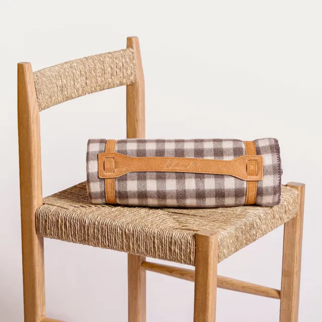 Mistral Camargue plaid laine carreaux 140x180