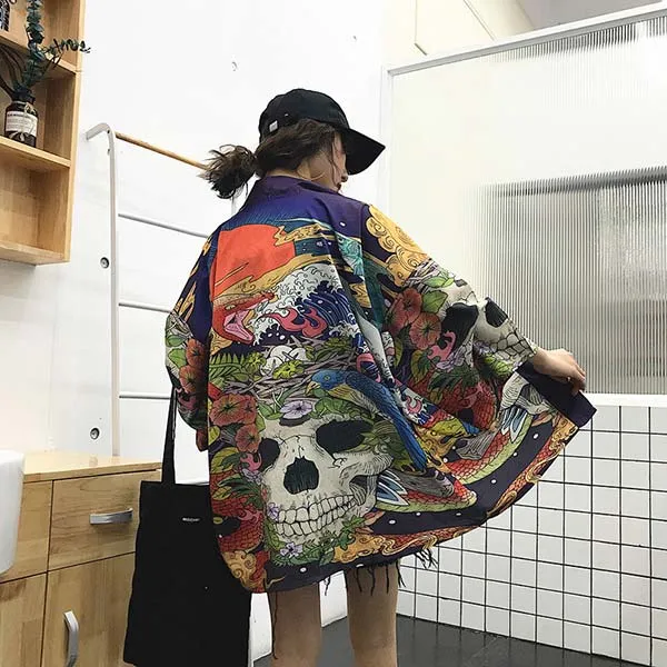 Esprit du Japon Haori Estampe Veste Légère