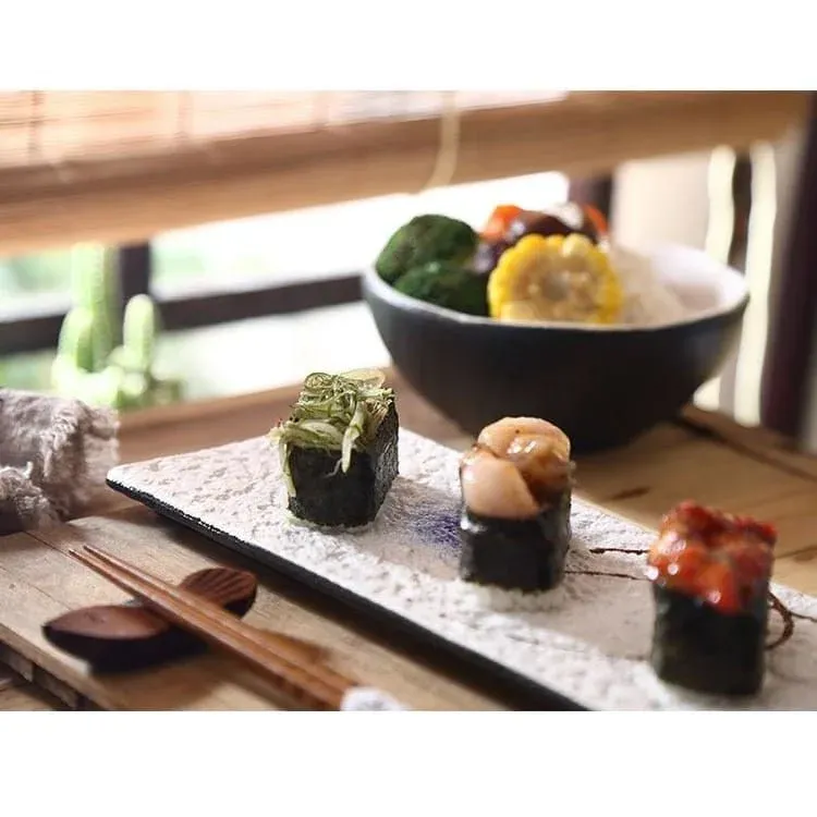 Japon style Sushi Dish Haku plat à sushi en céramique