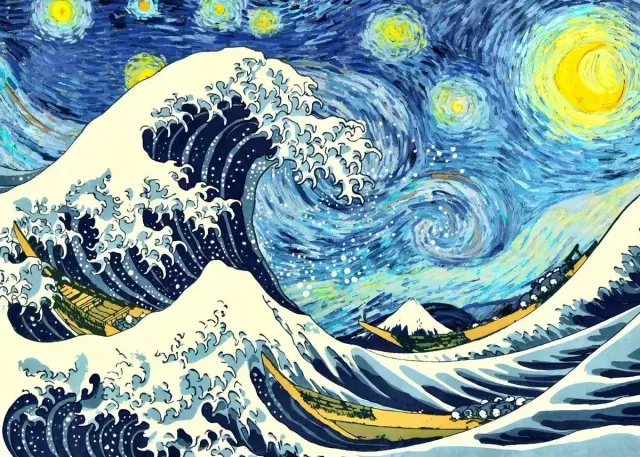 Japon style Grande Vague de Kanagawa tableau