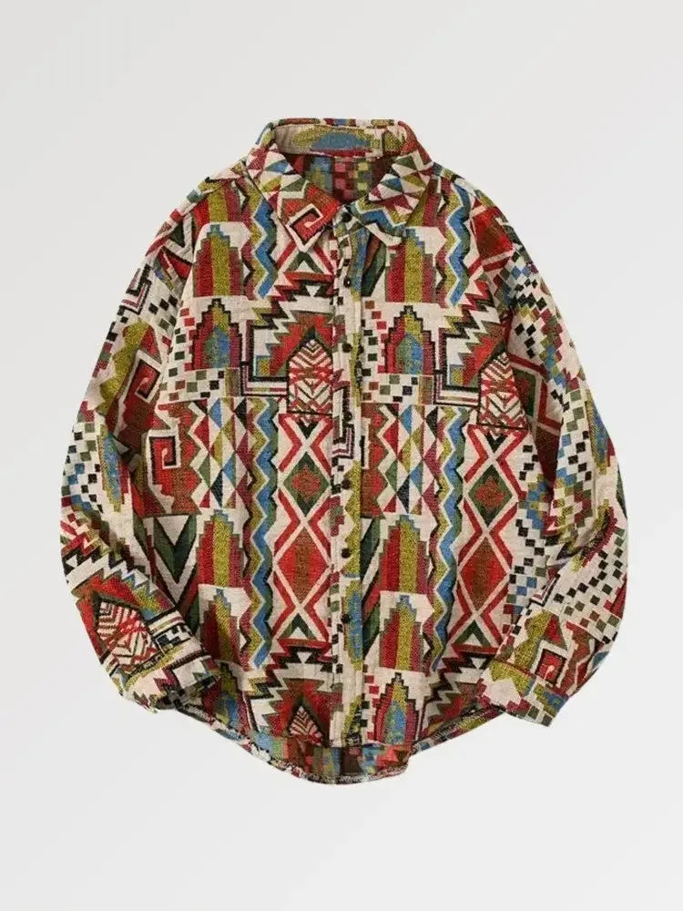 Japon style Fukuoka chemise vintage imprimé
