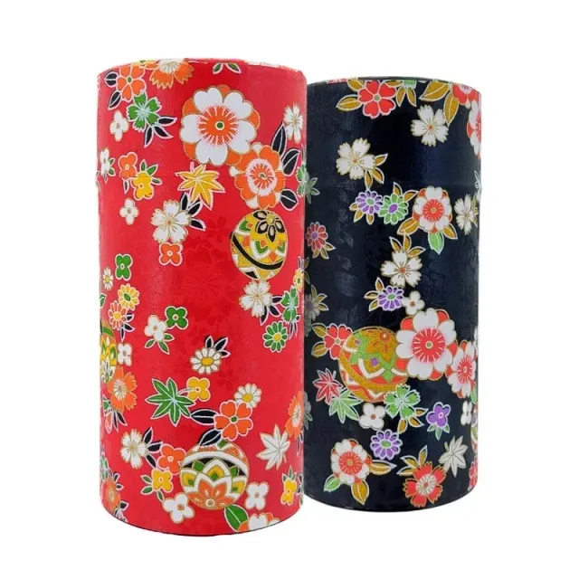 Japon style Washi boîtes à thé motif floral