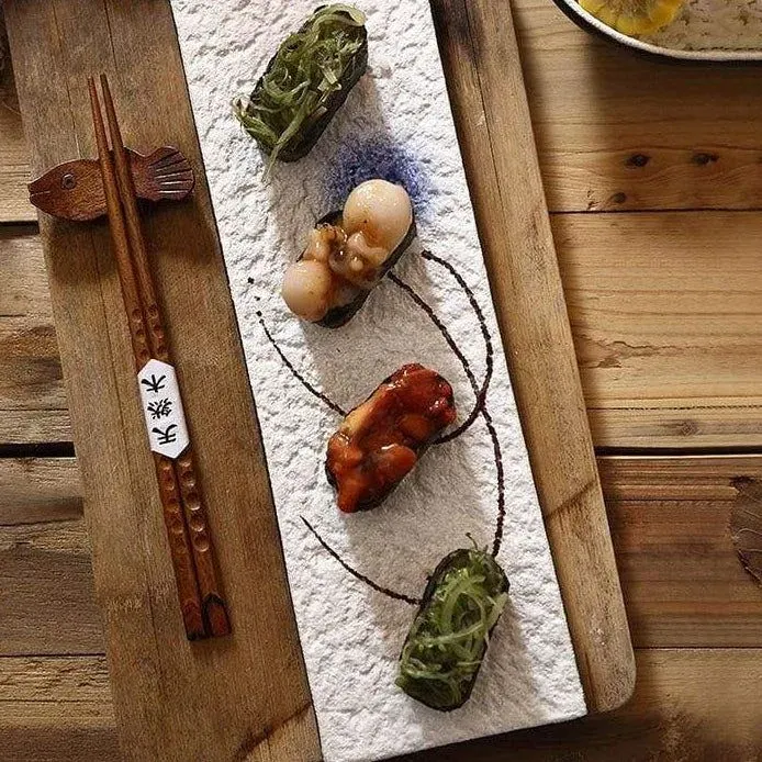 Japon style Sushi Dish Haku plat à sushi en céramique