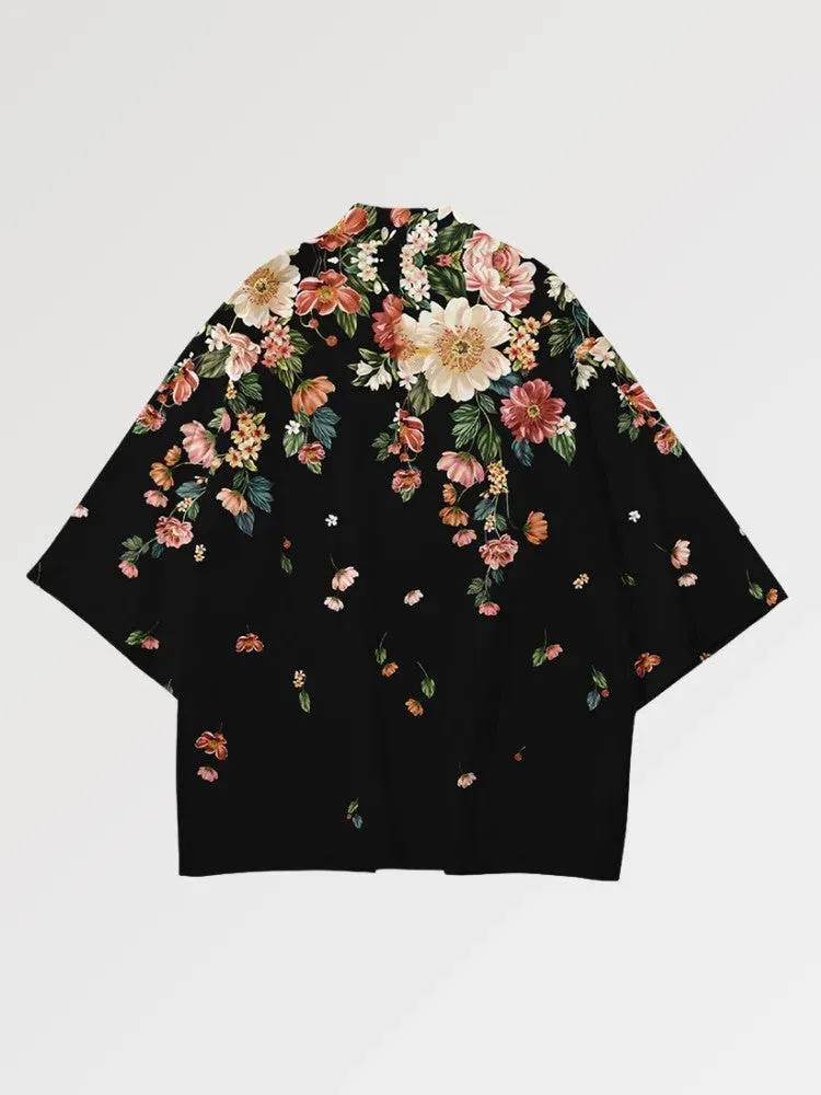 Japon style floral Édition haori yukata fleuri