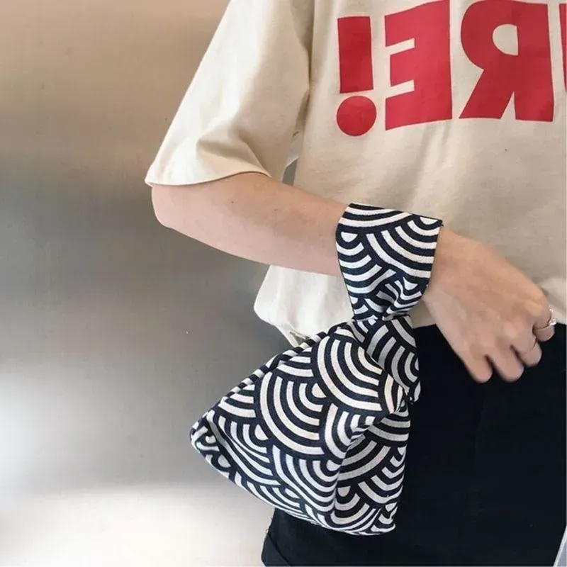 Japon style Sac Japonais Motif Seigaiha sac à main marin