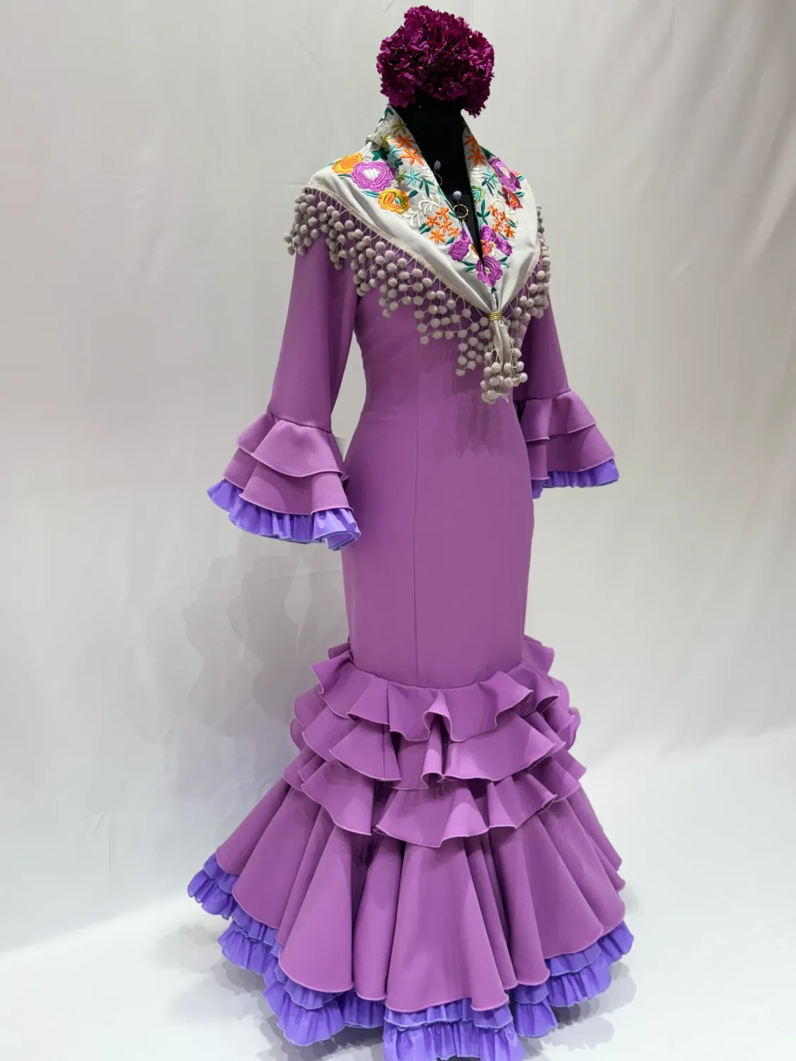 Viva La Feria Cartuja robe flamenca malva