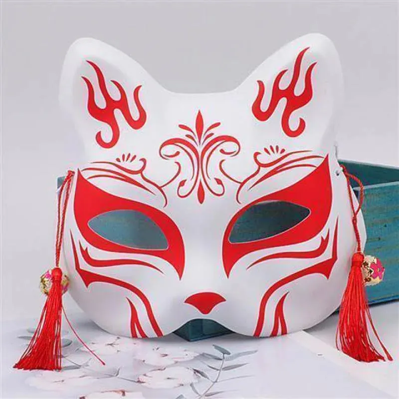 Esprit du Japon Masque chat japonais PVC mi-visage kitsune