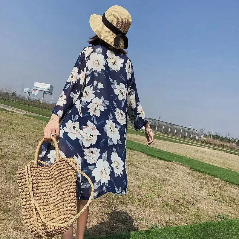 Japon style Veste Fine Kimono Femme légère japonaise