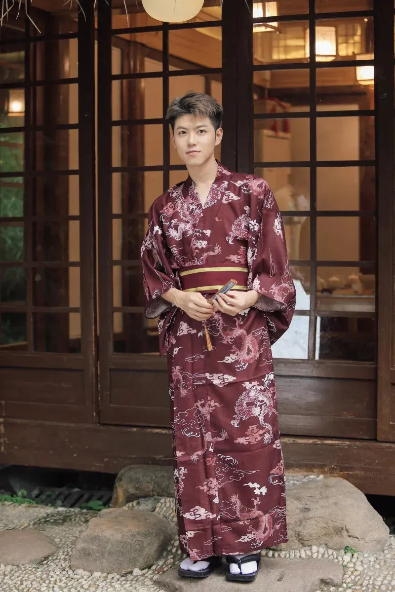 Japon style Dragon kimono homme motif dragon
