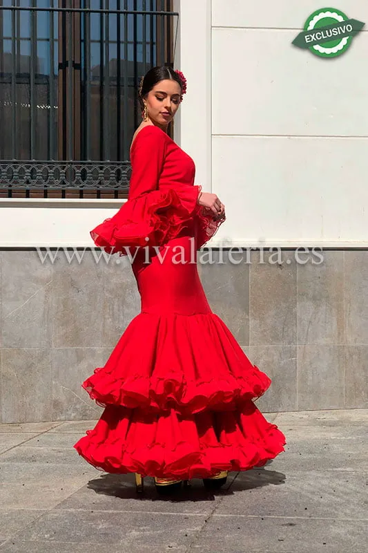 VIVA LA FERIA Vestido Rubí robe flamenca femme