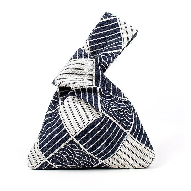 Japon style Imprimé Damier sac japonais tissu épais
