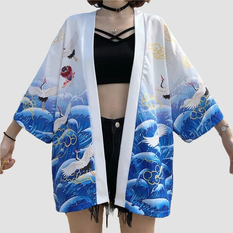 Japon style Veste Kimono Fluide Femme légère
