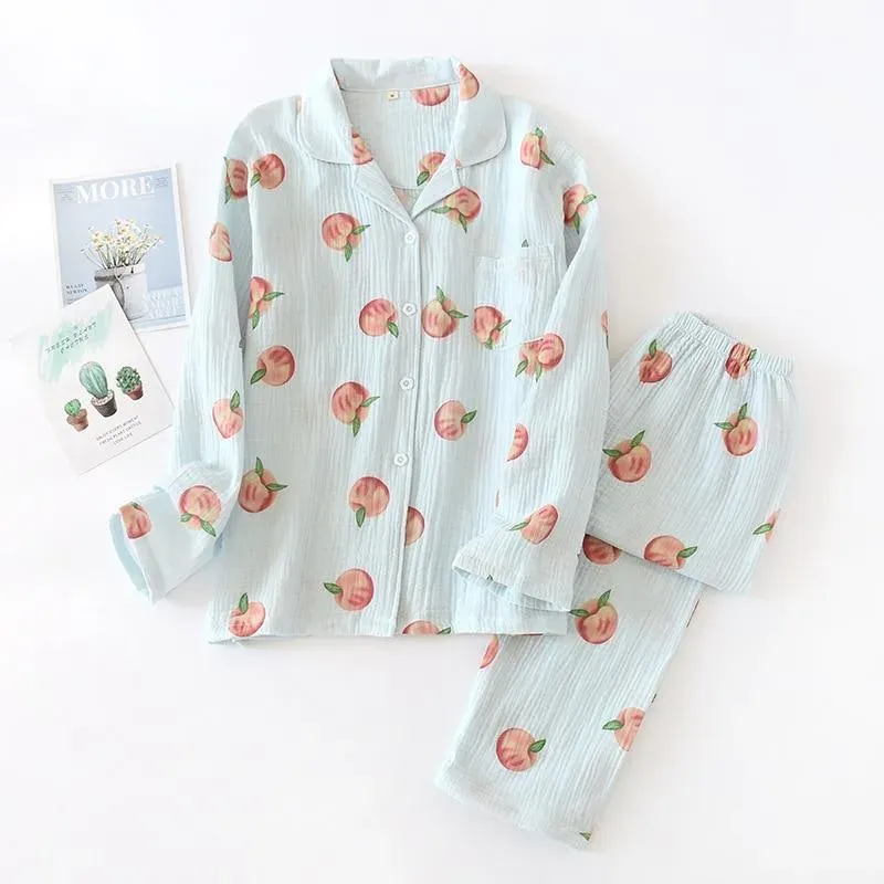 Japon style Pyjama Japonais En Gaze De Coton pyjama