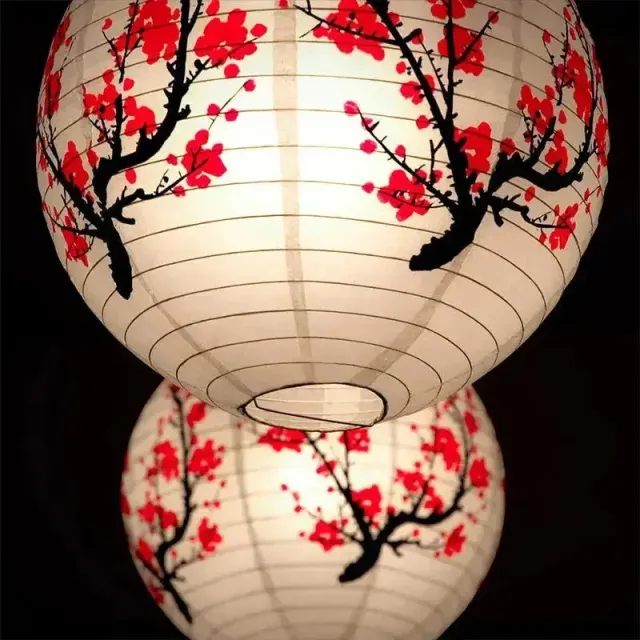 Japon style lanterne japonaise à fleurs lumière douce zen
