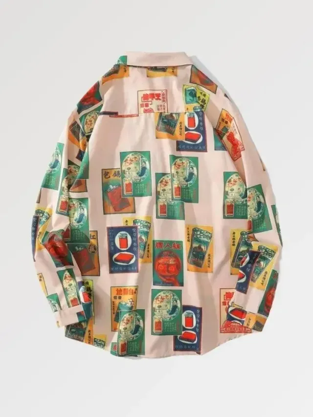 Japon style omitama chemise coréenne coton oversize