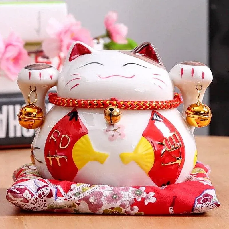 Japon style maneki neko tirelire éventails porte-bonheur