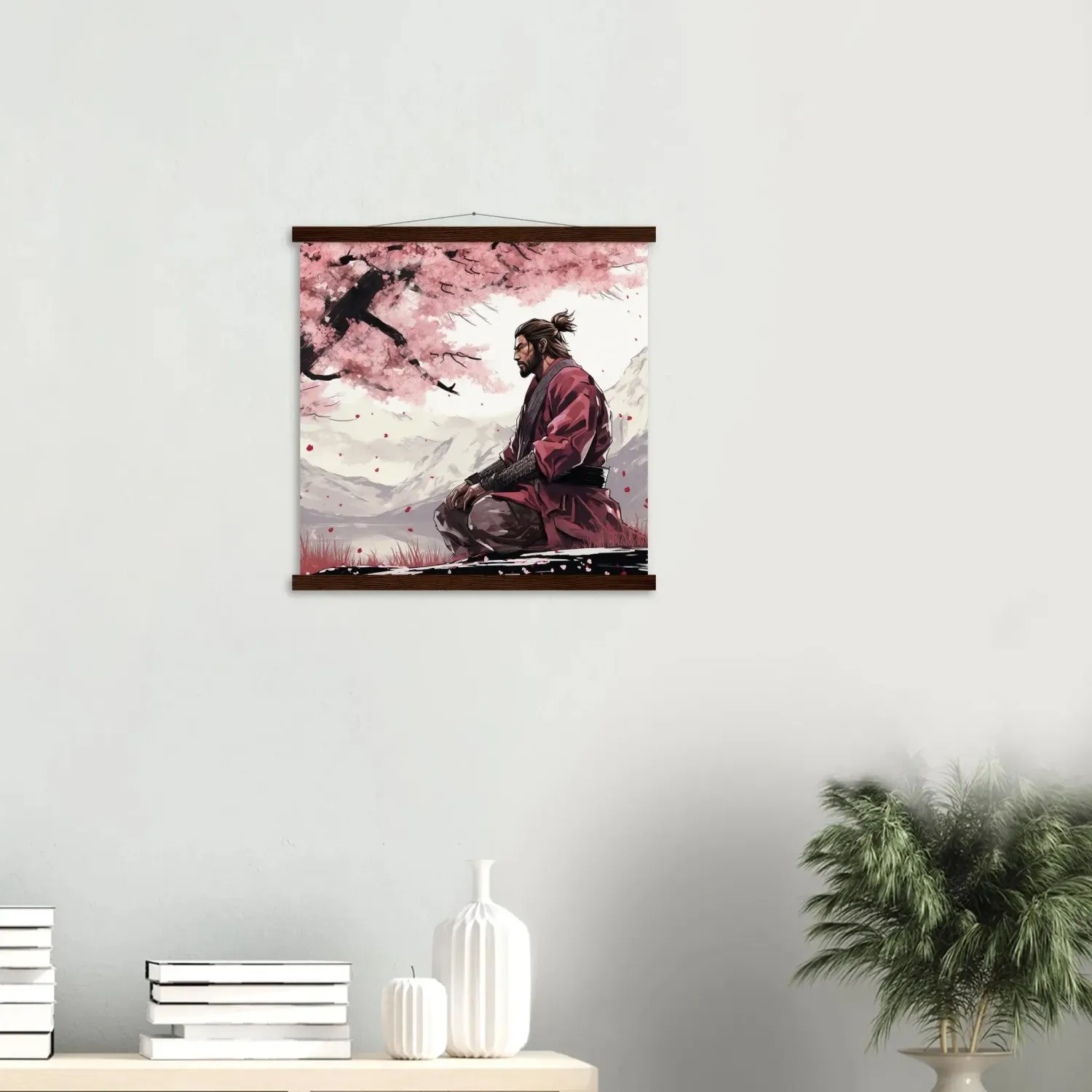 Japon style Tableau Japonais Sakura ‘samurai’ décoration murale