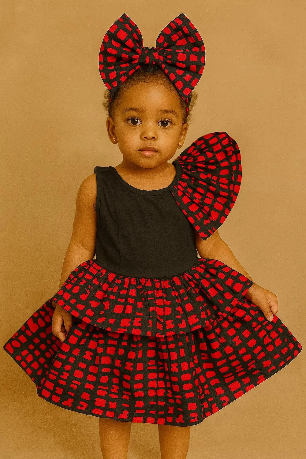 KAVAZI Ankara robe fille 2-12 ans motif archive