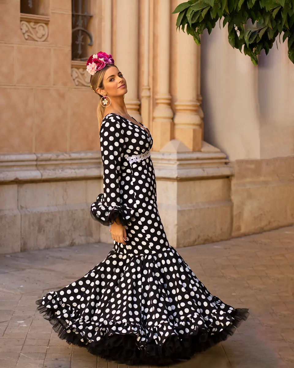 Viva La Feria Princesa robe gitane à pois