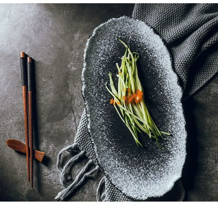 Japon style Oniramon plat sushi céramique