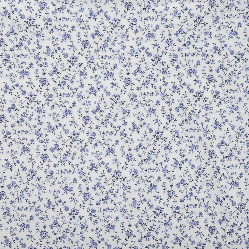 Les Indiennes de Nîmes Myosotis tissu coton