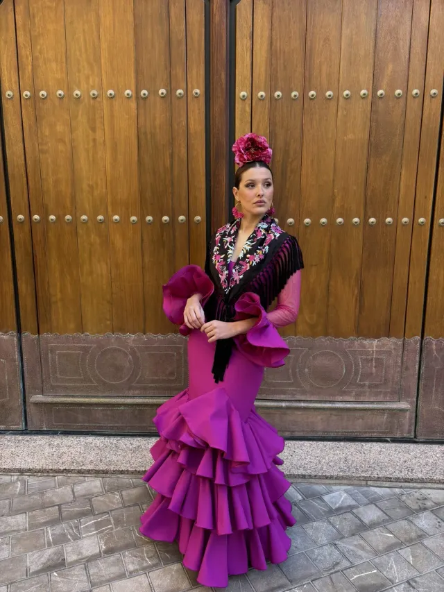 Viva La Feria Corin robe flamenca volants stretch