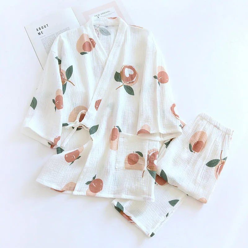 Esprit du Japon ensemble kimono gaze de coton maison