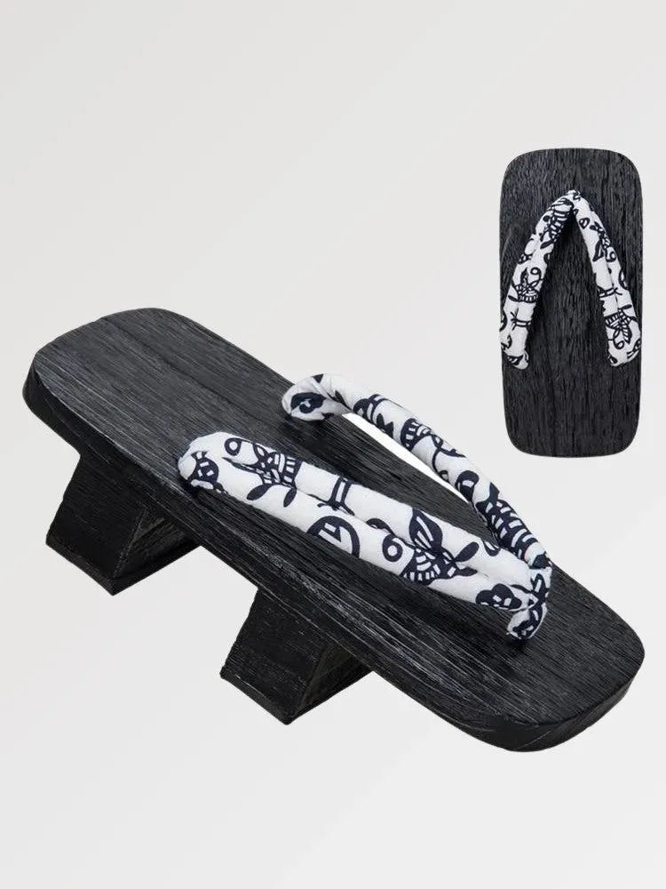 Japon style Geta Utsomita sandales bois de noyer