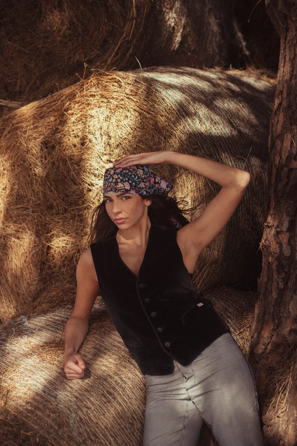 Mistral Manade Bouquet foulard voile coton motif archive