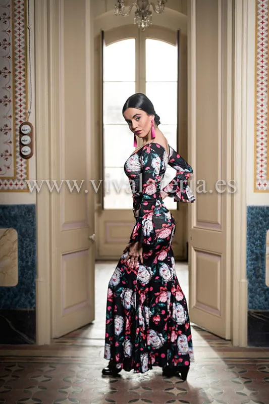 Davedans Cejilla body danse flamenco manches longues