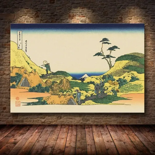 Japon style Estampe Paysage 'nogyo' affiche époque Edo