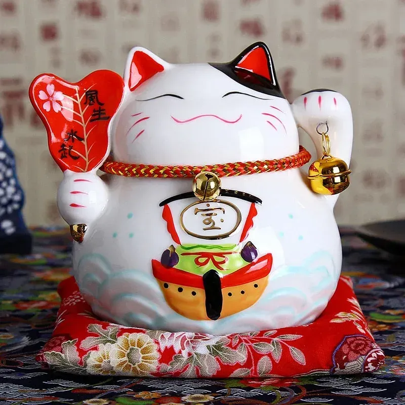 Japon style Maneki Neko Design chat porte-bonheur coloré