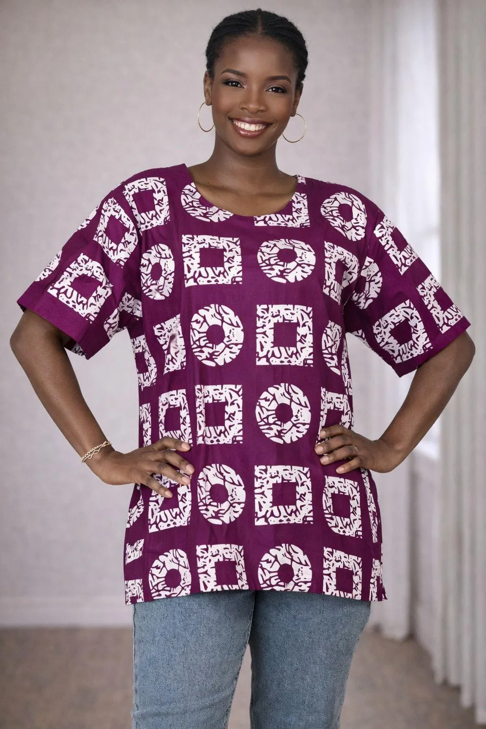 KAVAZI Ankara haut wax + foulard assorti