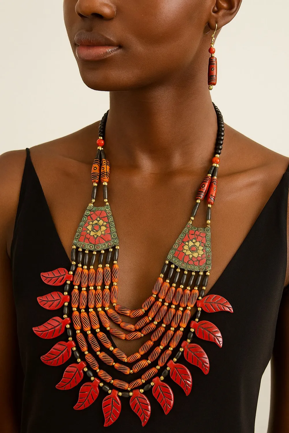 KAVAZI parure collier boucles d'oreilles femme