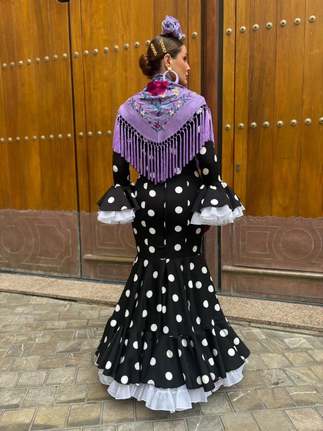Viva La Feria Topacio robe sirène à pois