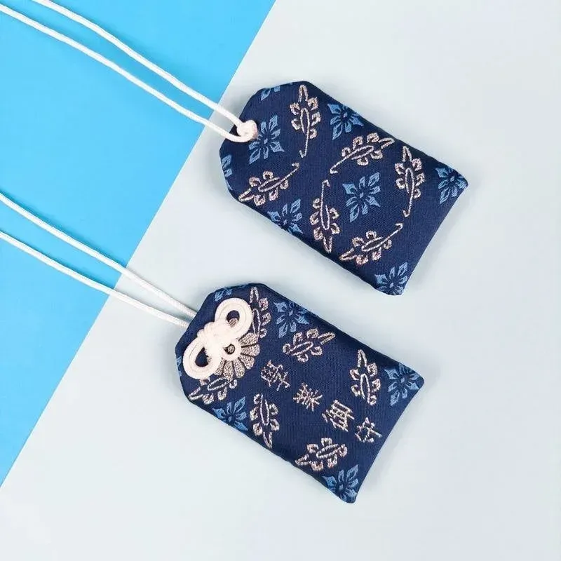 Japon style Omamori Bleu Réussite Scolaire amulette japonaise bleue