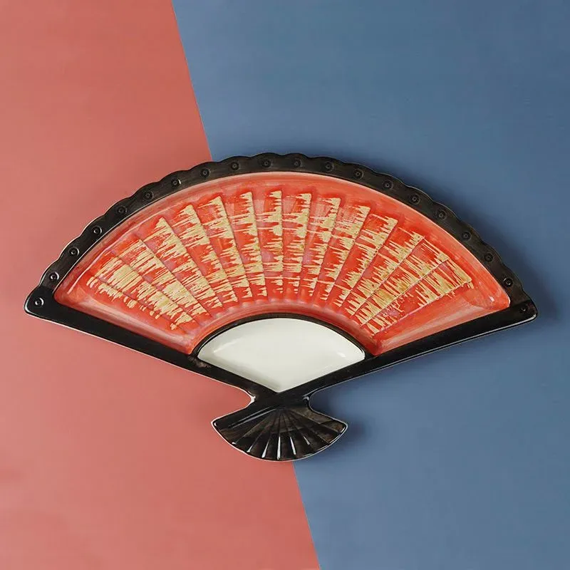Japon style Yasuhiro assiette céramique éventail