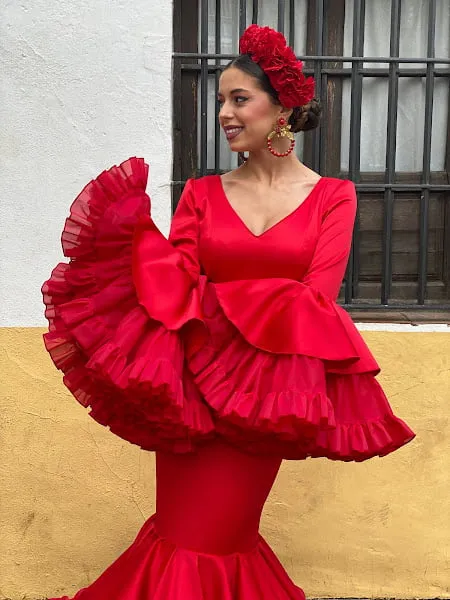 Viva La Feria Peonía robe flamenca à volants