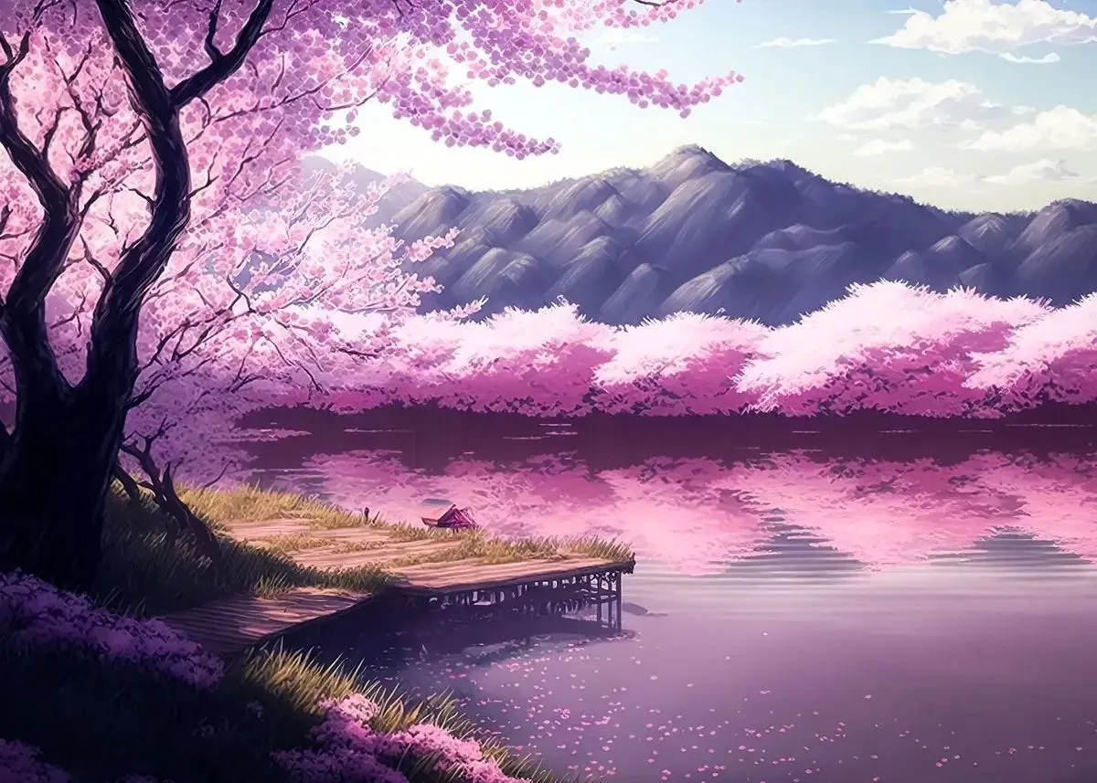 Japon style tableau paysage japonais zen