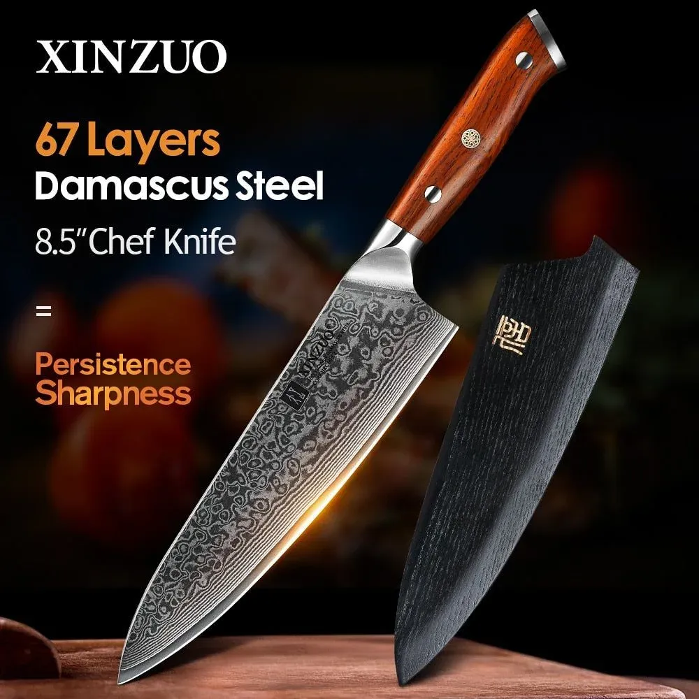 Japon style Gyuto Kitchen Knife Komainu 3 Shapes couteau de cuisine
