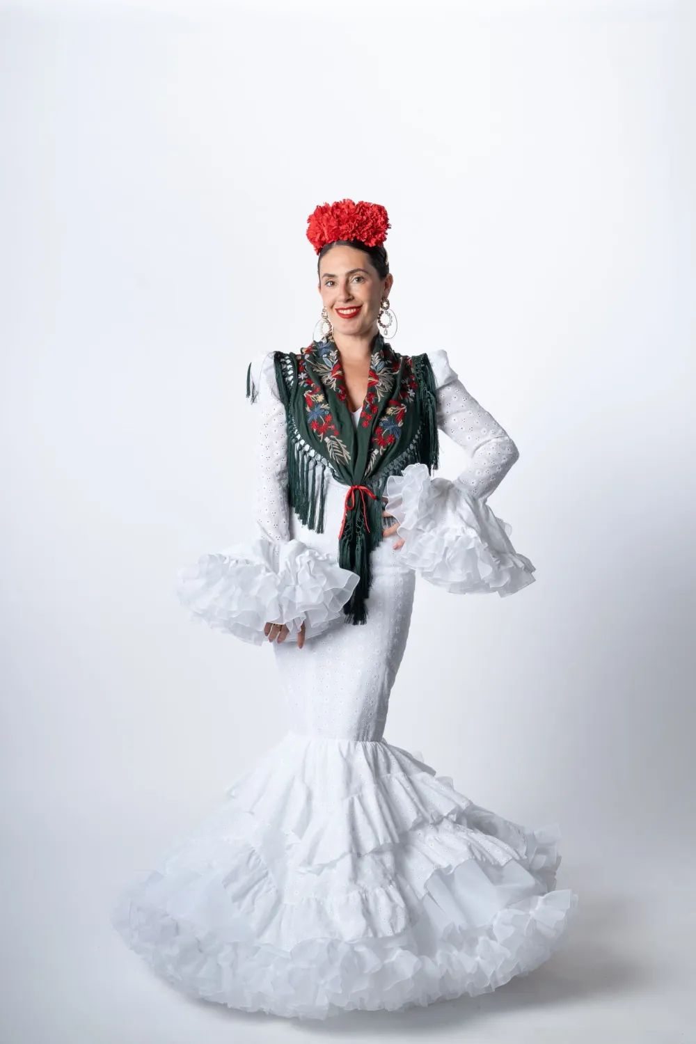 Viva La Feria Sigua robe gitane blanche sirène